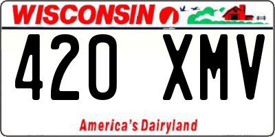 WI license plate 420XMV