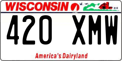 WI license plate 420XMW