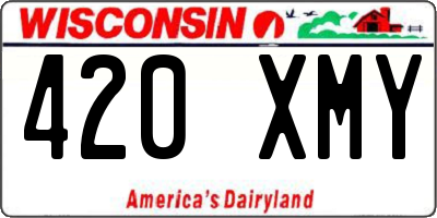 WI license plate 420XMY