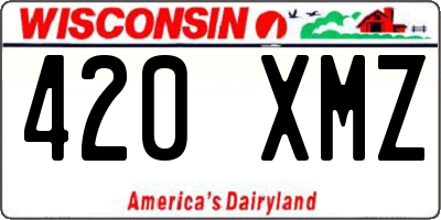 WI license plate 420XMZ
