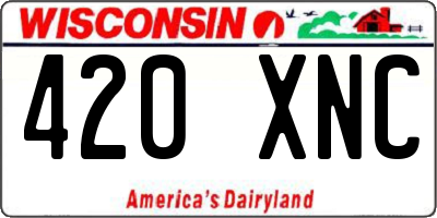 WI license plate 420XNC