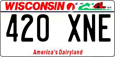 WI license plate 420XNE