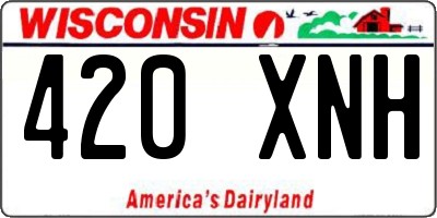 WI license plate 420XNH