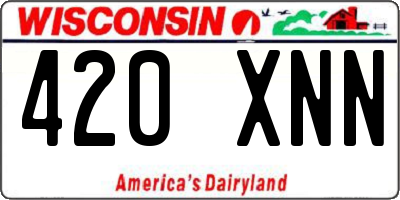 WI license plate 420XNN