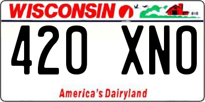 WI license plate 420XNO