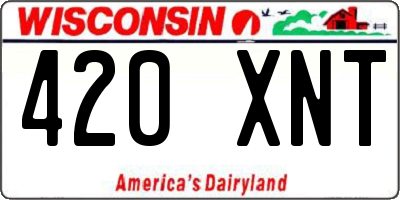 WI license plate 420XNT