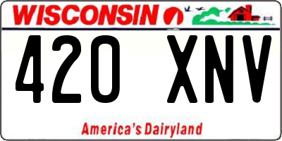 WI license plate 420XNV