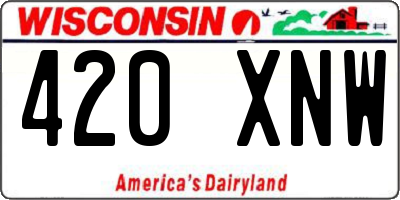 WI license plate 420XNW