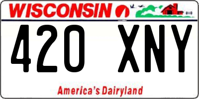 WI license plate 420XNY