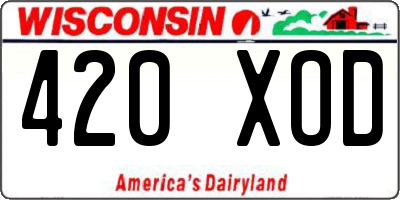 WI license plate 420XOD