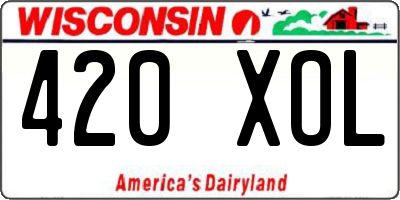 WI license plate 420XOL