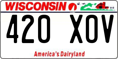 WI license plate 420XOV