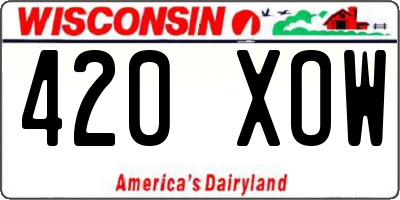 WI license plate 420XOW