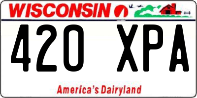 WI license plate 420XPA