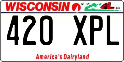 WI license plate 420XPL