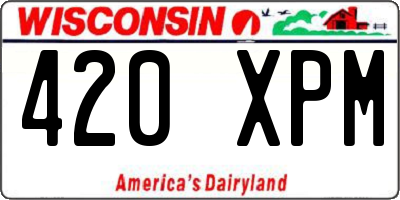 WI license plate 420XPM