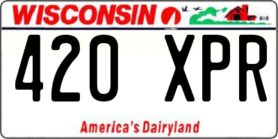 WI license plate 420XPR