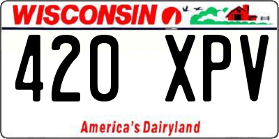 WI license plate 420XPV