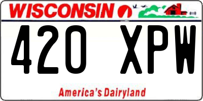 WI license plate 420XPW