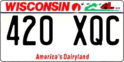 WI license plate 420XQC