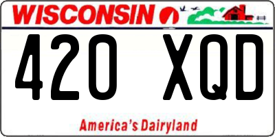 WI license plate 420XQD