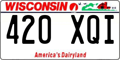 WI license plate 420XQI