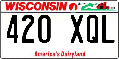 WI license plate 420XQL