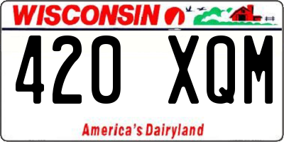WI license plate 420XQM