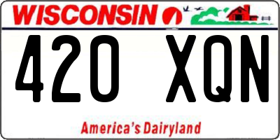 WI license plate 420XQN