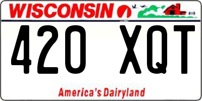 WI license plate 420XQT