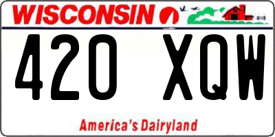WI license plate 420XQW