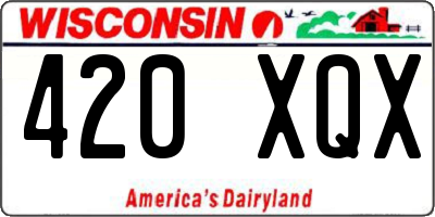 WI license plate 420XQX