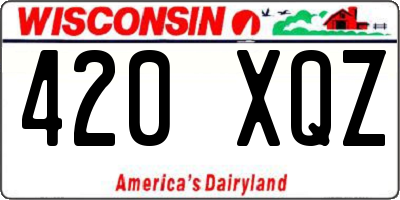 WI license plate 420XQZ
