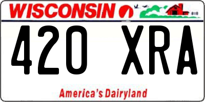 WI license plate 420XRA