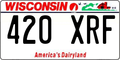 WI license plate 420XRF