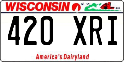 WI license plate 420XRI