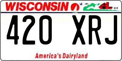 WI license plate 420XRJ