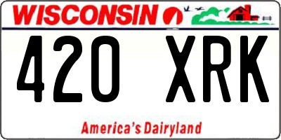 WI license plate 420XRK
