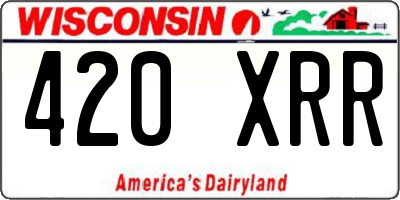 WI license plate 420XRR