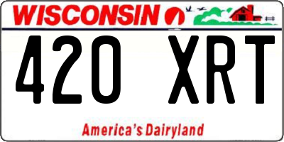 WI license plate 420XRT