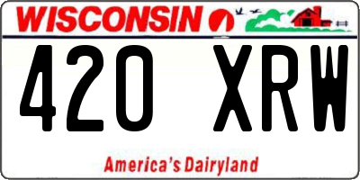 WI license plate 420XRW