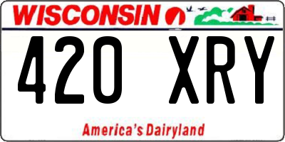 WI license plate 420XRY