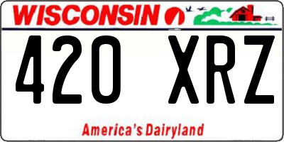 WI license plate 420XRZ