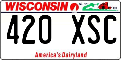 WI license plate 420XSC