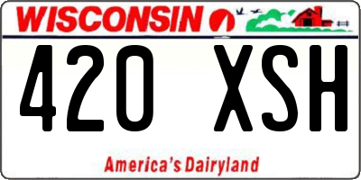 WI license plate 420XSH