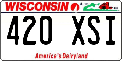 WI license plate 420XSI