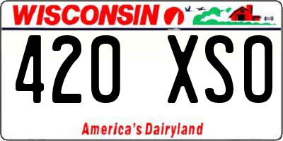 WI license plate 420XSO