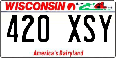 WI license plate 420XSY