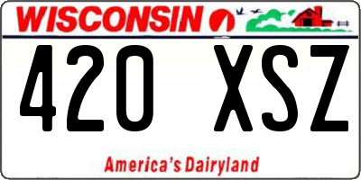 WI license plate 420XSZ
