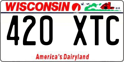 WI license plate 420XTC
